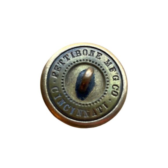 Antique Brass Patriarchs Militant IOOF Odd Fellows Button Pettibone Mfg Co Ohio - Picture 2 of 2